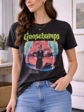 Goosebumps Graphic Tee Black Horror Book Cover Tee Size S